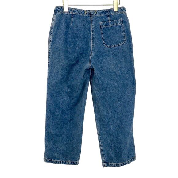 1990s New York & Co. Vintage High Rise Straight Leg Jeans with Ribbon Belt 30" - Picture 4 of 5